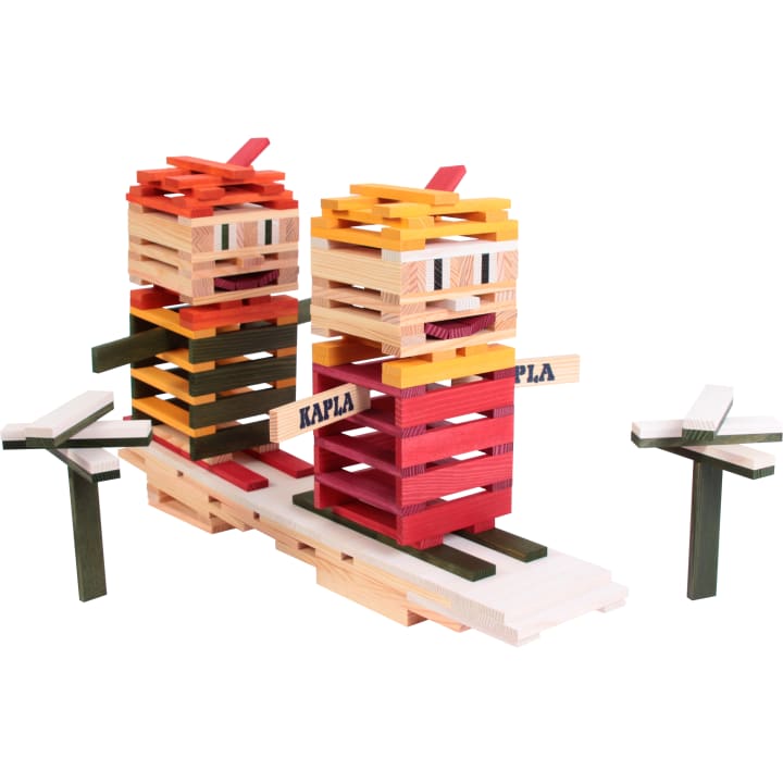 KAPLA®-Holzbaukasten Octocolor, 100 Teile