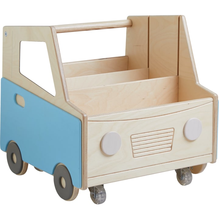 Bücherkiste Bus mit Rollen, 44x43x44cm