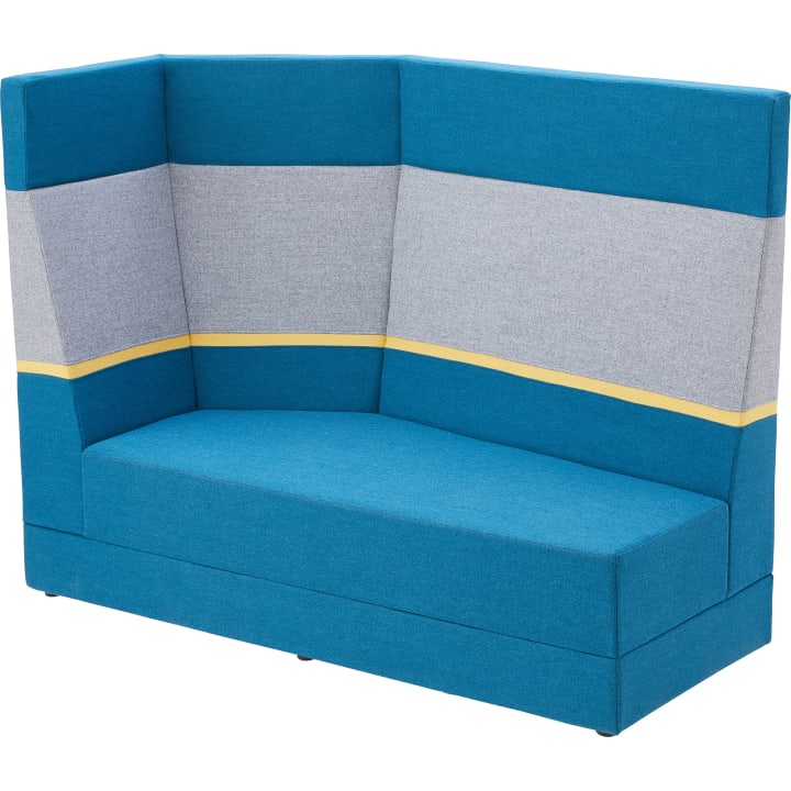 Sofa set.upp Fünfeck hohe Rückenlehne mit Lehne links, Stoff, div. Stoffe