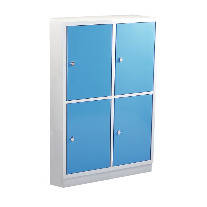 Schultaschenschrank, 2 x 2 Fächer, B 82,5 x H 165 x T 50 cm