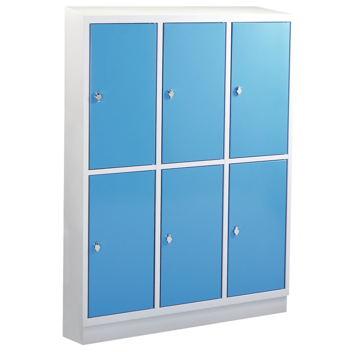 Schultaschenschrank, 3 x 2 Fächer, B 107,5 x H 165 x T 50 cm