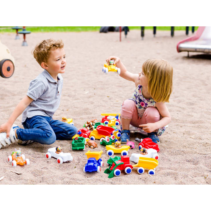 Vikingtoys Fahrzeugeset mit Box, 31-teilig