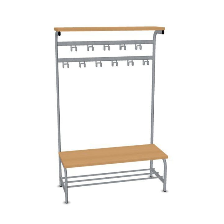 Garderoben-Komplettelement, B 100 cm, 11 Haken
