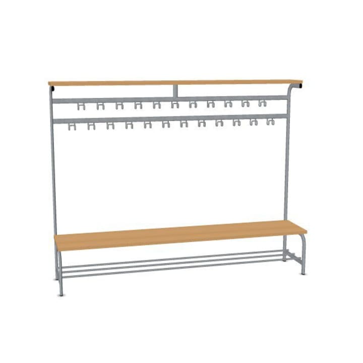 Garderoben-Mützenablage, B 200, 23 Haken