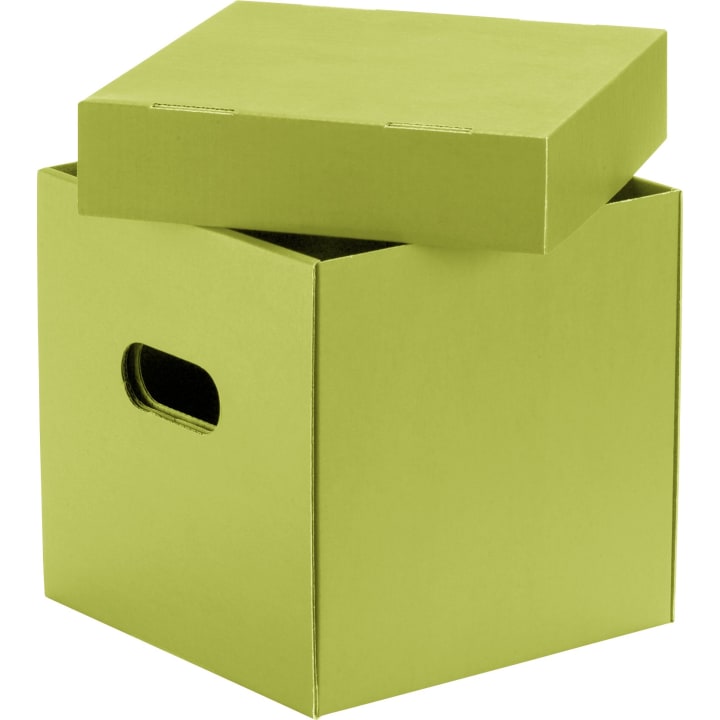 Karton Box mit Deckel, 6 Stück