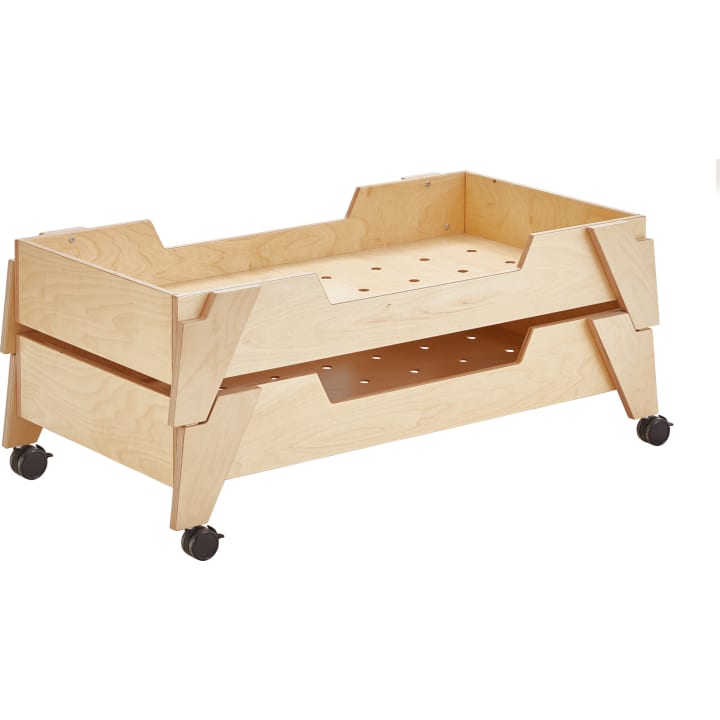 Krippenbett mit Einstieg und Rollen