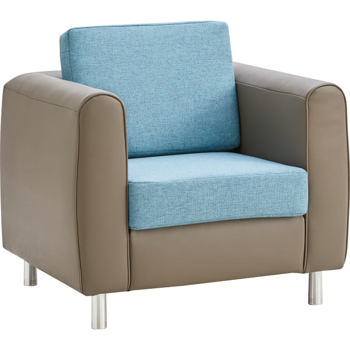 Sessel mit Rücken- und Sitzkissen, Kunstleder, div. Farben