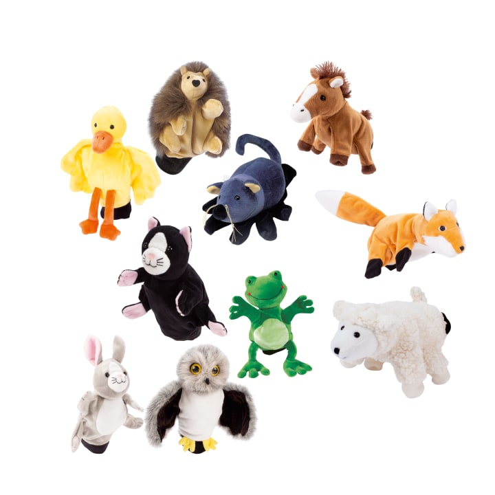 Handschuh-Puppen-Set Tiere, 10-teilig