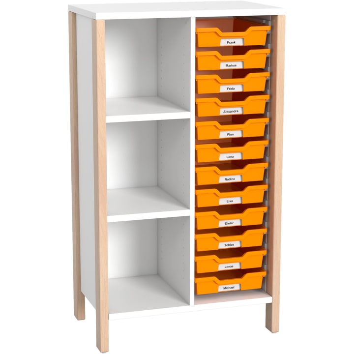 Schrank Linus für 12 Materialboxen, B 75,3 x H 131,8 (mit Füßen) x T 45,7 cm online kaufen » Wehrfritz