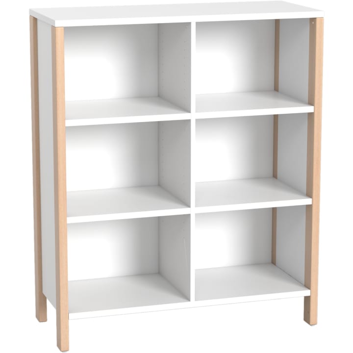 Regalschrank Linus, offen, B 110,4 x H 131,8 (mit Füßen) x T 45,7 cm