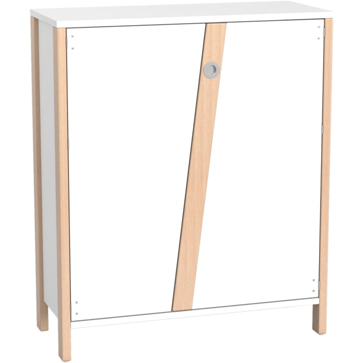 Doppeltürenschrank, B 110,4 x H 131,8 (mit Füßen)  x T 45,7 cm