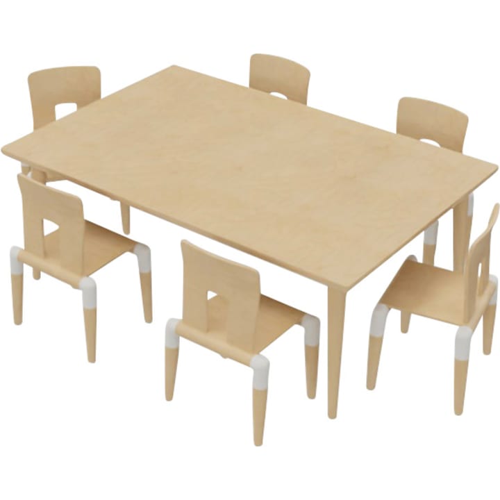 Stuhl-Tisch-Kombination 9, Kunststoffgleitern, Sitzh. 26 cm, Tisch L 120 x B 80 x H 46 cm