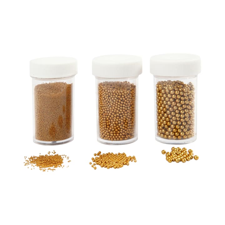 Mini-Beads, gold, 3 x 45 g