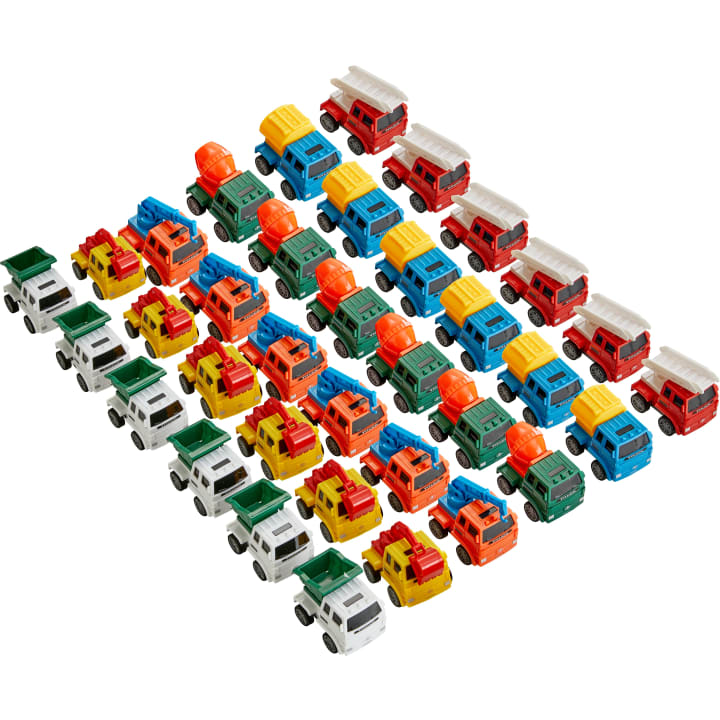 Baufahrzeuge-Set, 36-teilig