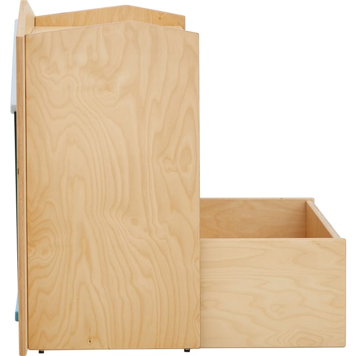 Raumteiler „Regalschrank“ mit Spiegel