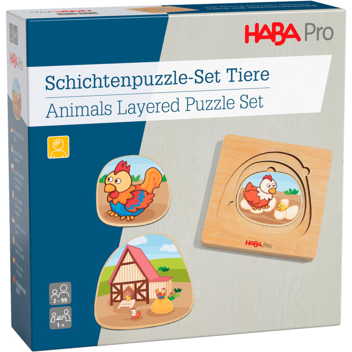 HABA Pro Schichtenpuzzle-Set Tiere