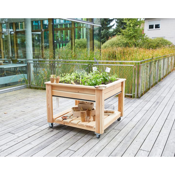 Tischbeet mit Rollen, 100x83x100cm