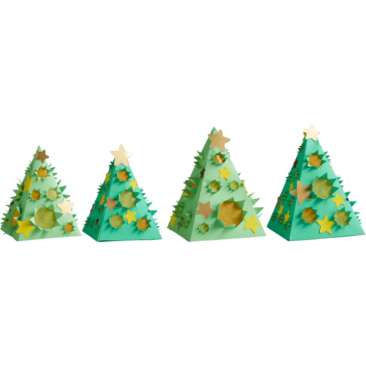 Sachenmacher Mini-Lichter Baum, Bastelset für 4 Stück