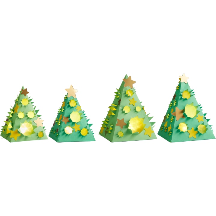 Sachenmacher Mini-Lichter Baum, Bastelset für 4 Stück