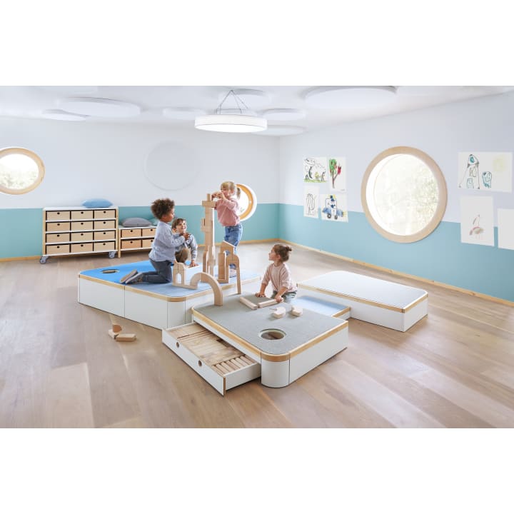 abacustica®-Schallabsorber-Set Wände&Decken, grau; Raumgröße 10 m2