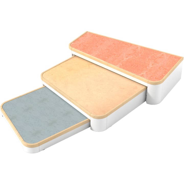 Ausziehpodest, Linoleum-Belag