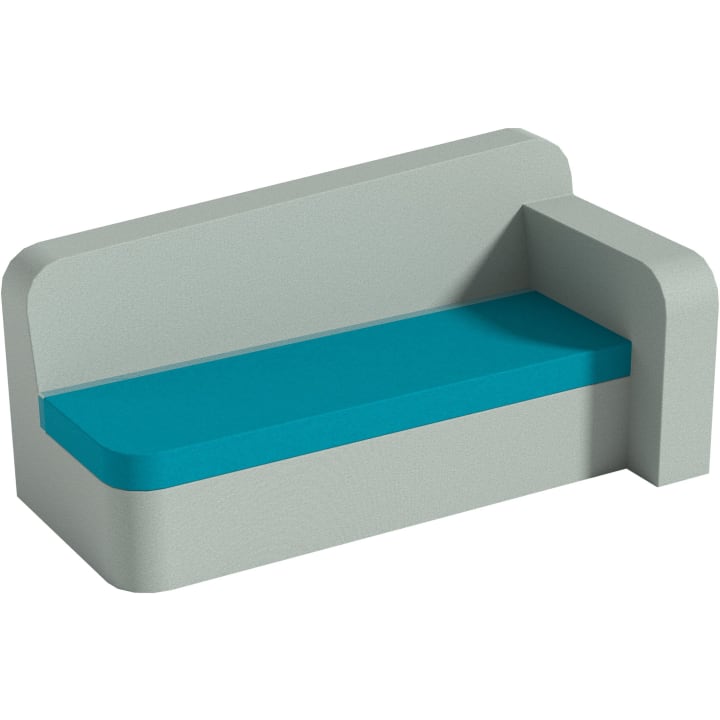 Kindersofa, Armlehne rechts, Stoffbezug
