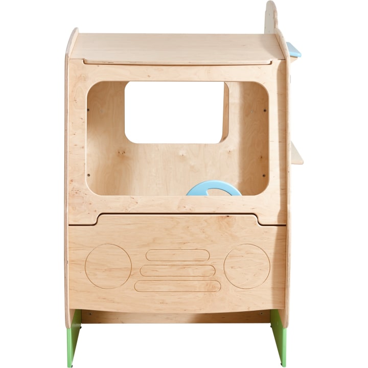 Begehbarer Food Truck aus Holz für Kinder