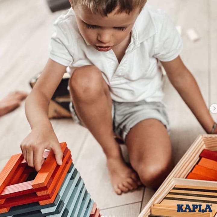 KAPLA®-Holzbaukasten Octocolor, 100 Teile
