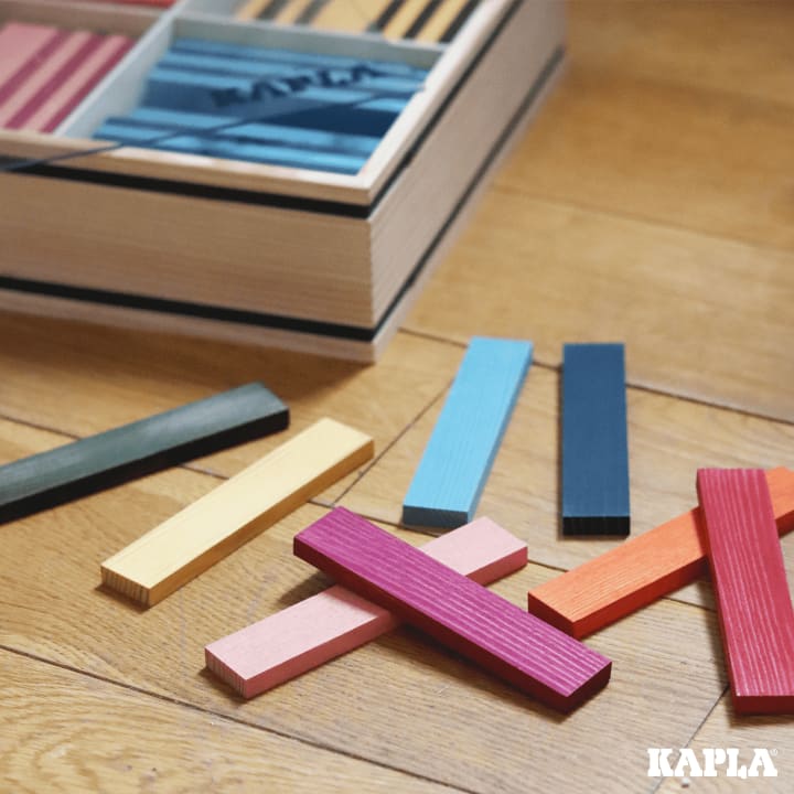 KAPLA®-Holzbaukasten Octocolor, 100 Teile