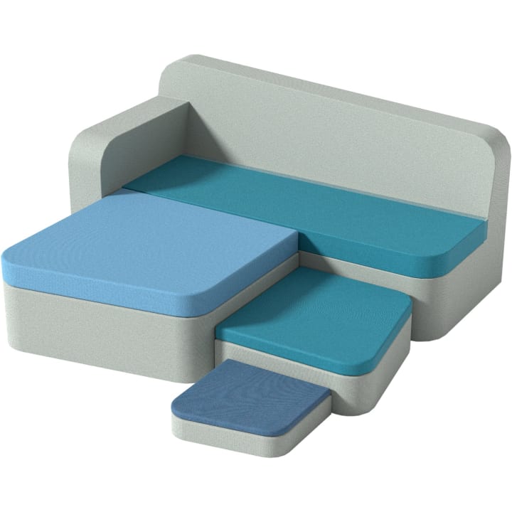 Kindersofa, Armlehne links, Stoffbezug