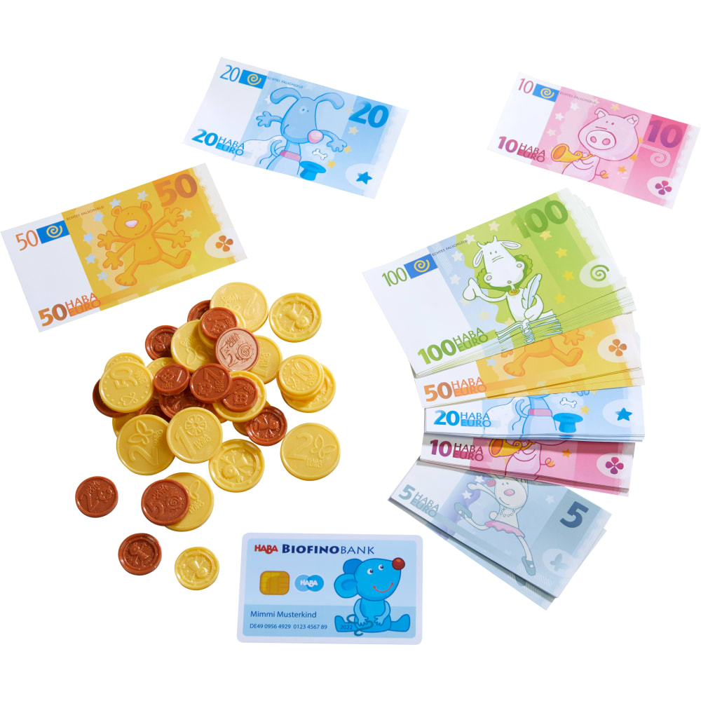 Kaufladen Spielgeld Münzen Scheine 90 teilig € Euro Währung Kasse Kinder Spiel 