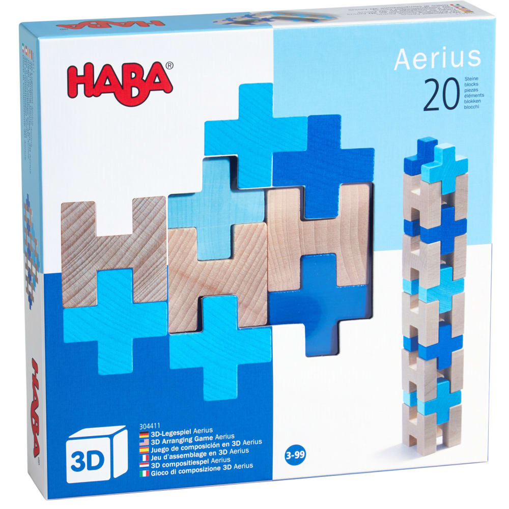 Haba 3D-Legespiel Viridis21 HolzbausteineKinder Bausteine Spiel ab 3 Jahre 