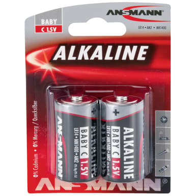 ANSMANN® Alkaline Batterie Baby C LR14, 2 Stück