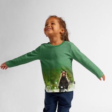 Kinder Langarmshirt Fotodruck Natur, Mode für besondere Kinder