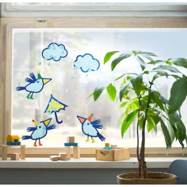 Kinder Dekoration JAKO-O Fensterbilder Drachen Prickelspinnen 