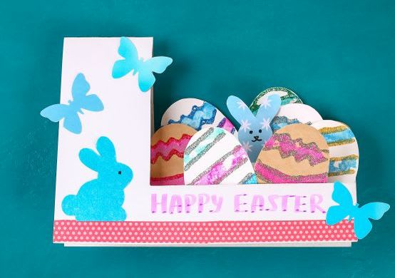 Osterkarten basteln mit Kindern: Pop-up-Karten Osterkarten basteln mit Kindern: Pop-up-Karten