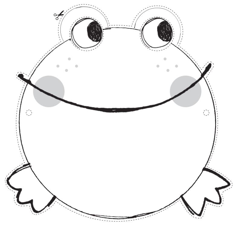 JAKO-O Frosch-Tiermaske zum Ausmalen