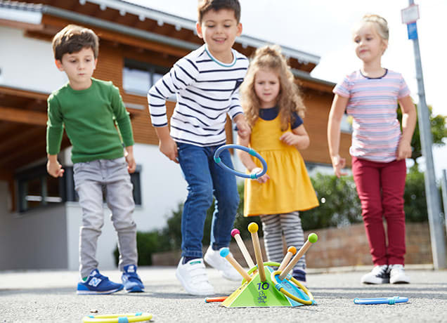 Lustige Outdoor Yard Spiele werfen Reifen Pool Spiel Familie Jungen Mädchen 