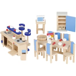 Puppenhaus-Möbel – Wohnküche, 30-teilig
