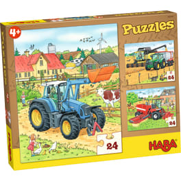  Puzzles Traktor und Co. HABA 300444 