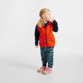 Kinder Ringel Kapuzenweste Microfleece recycelt