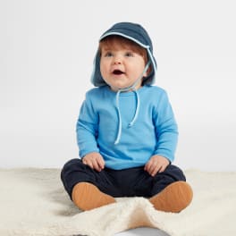 Baby Jersey Hut mit Nackenschutz