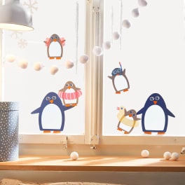 Fensterbild Pinguin
