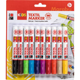 Marabu KiDS Textilmarker, 10 Farben