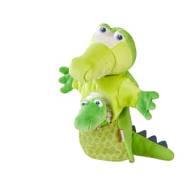 Handpuppe Krokodil mit Baby, 30 cm HABA 305754