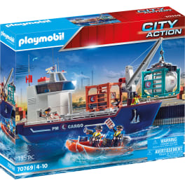 PLAYMOBIL® City Action 70769 Großes Containerschiff mit Zollboot