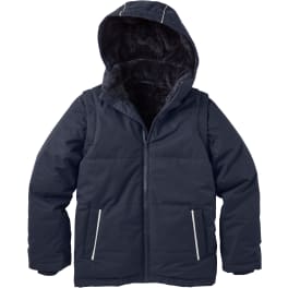 Kinder Winterjacke mit Weste, Zipp-Off Ärmel FIT-Z