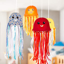 Sachenmacher Upcycling-Knüpf-Quallen, 6 Stück