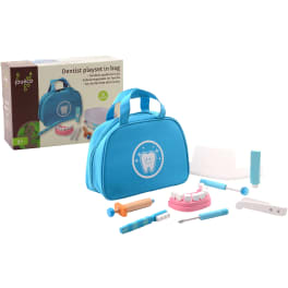 Kinder Zahnarzt-Set, Tasche mit Holzspielzeug