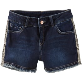 Mädchen Jeans-Shorts Streifen, Regular Fit